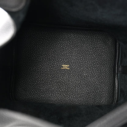 Hermes Taurillon Clemence Picotin Lock 22 MM Black 5 of 11