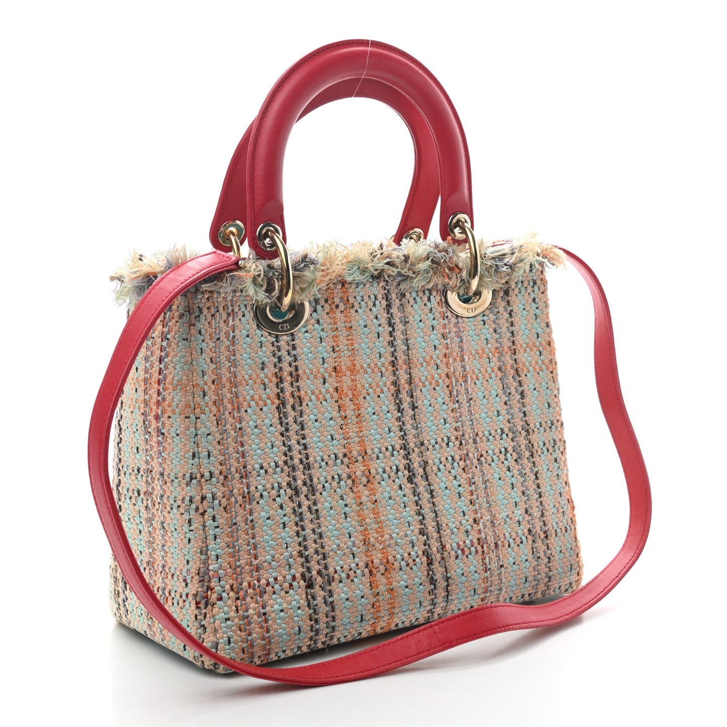 Tweed Heart Deco Medium Lady Dior Multicolor