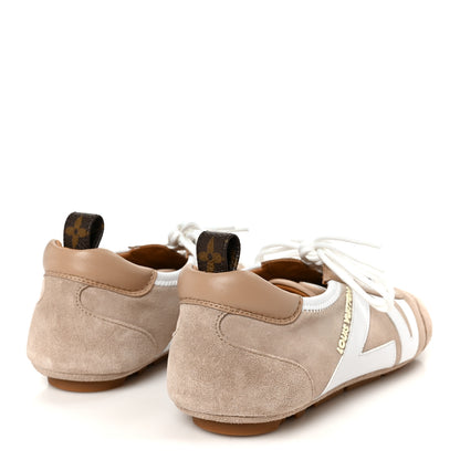 Louis Vuitton Suede Calfskin LV Sneakerina 37 Hazelnut Brown 5 of 9