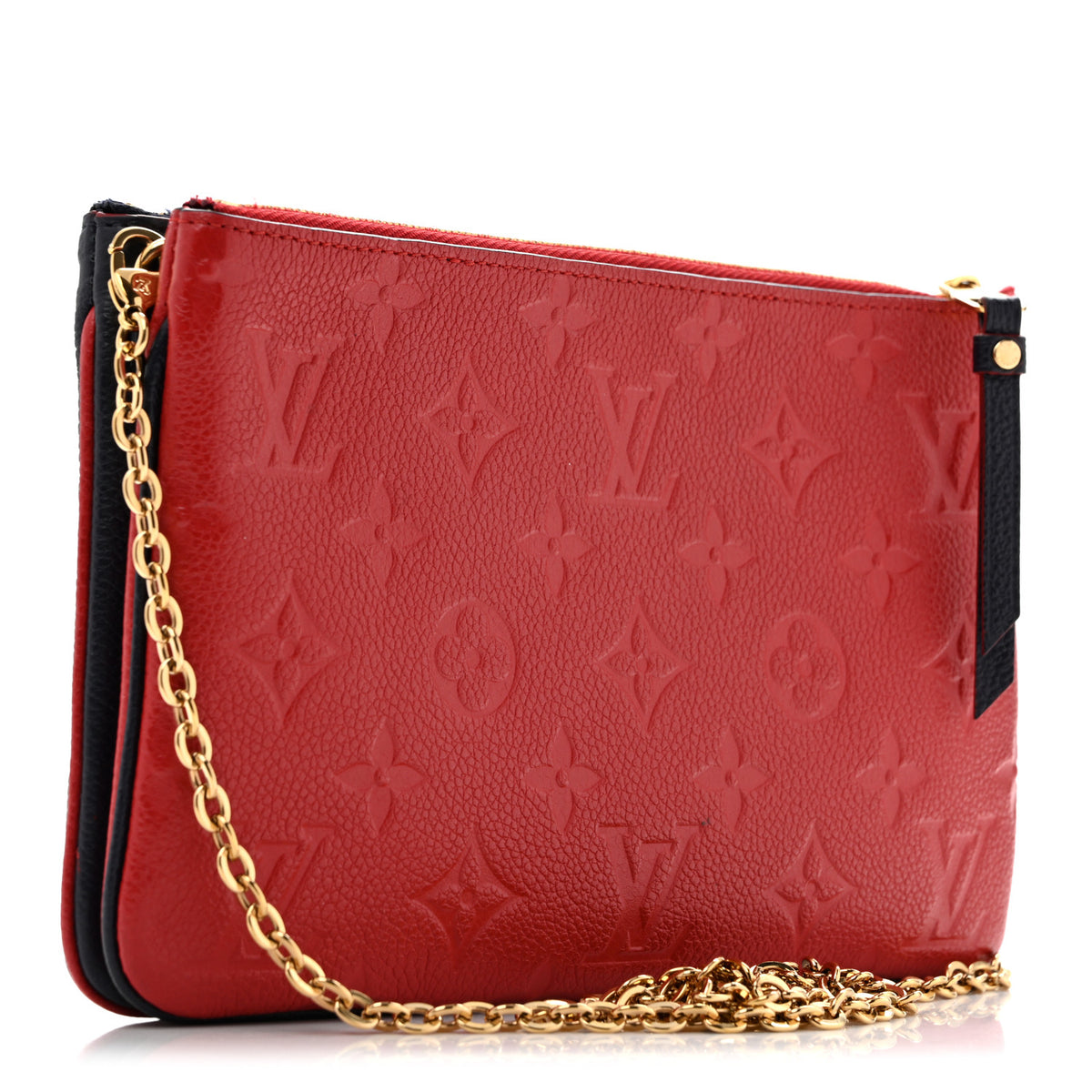 Louis Vuitton Empreinte Double Zip Pochette Marine Rouge 3 of 11
