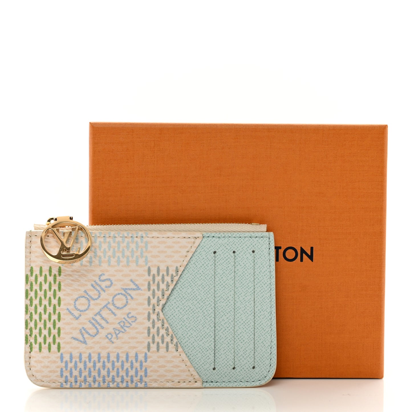 Damierlicious Zipped Romy Card Holder Pistachio Green