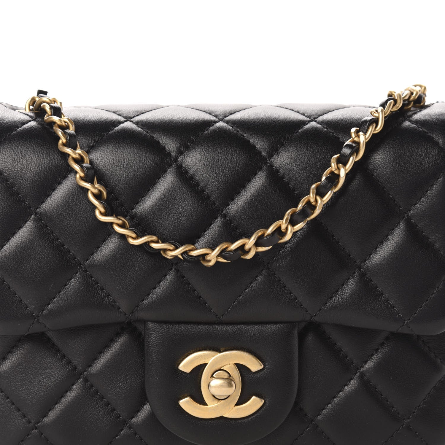 Chanel Lambskin Quilted Mini Pearl Crush Flap Black 10 of 10