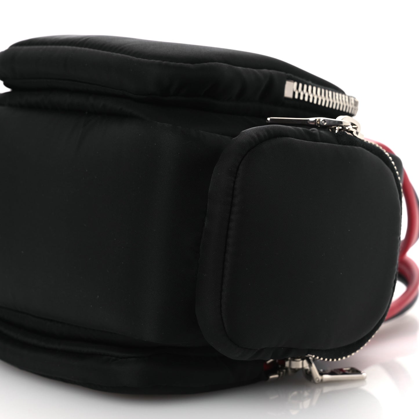 Tessuto Nylon Pocket Top Handle Cargo Bag Black Fuoco