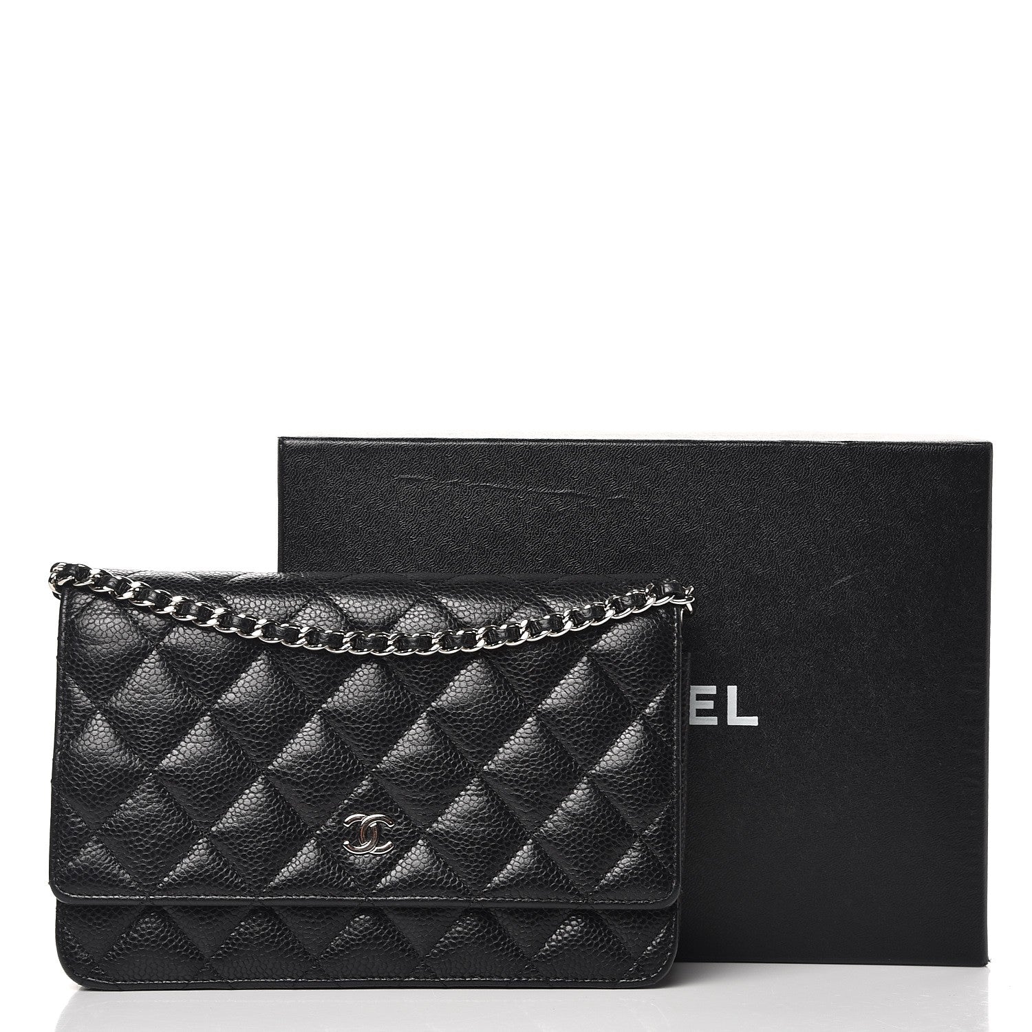 Chanel Caviar Quilted Wallet On Chain WOC Black 12 of 12