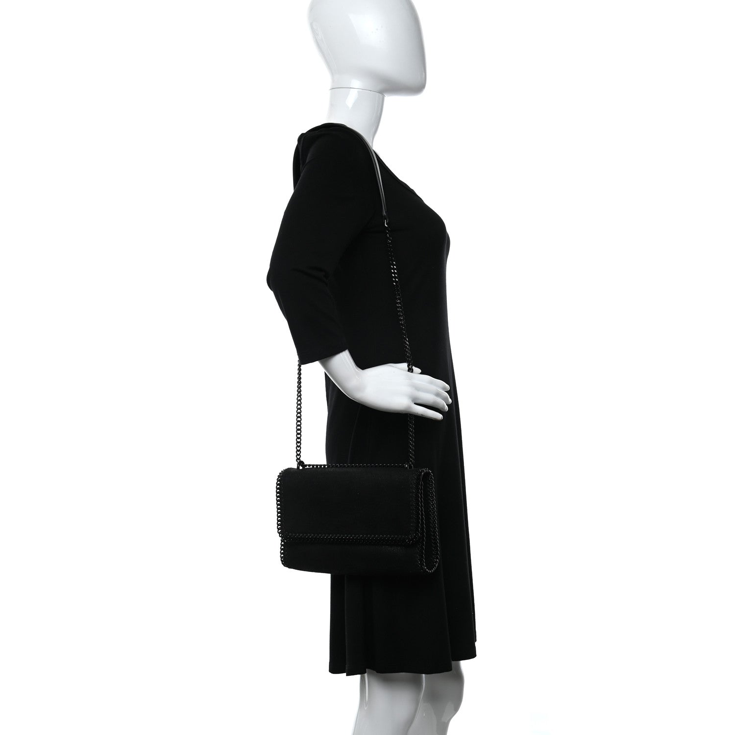 Stella McCartney Shaggy Deer Falabella Messenger Black 2 of 8