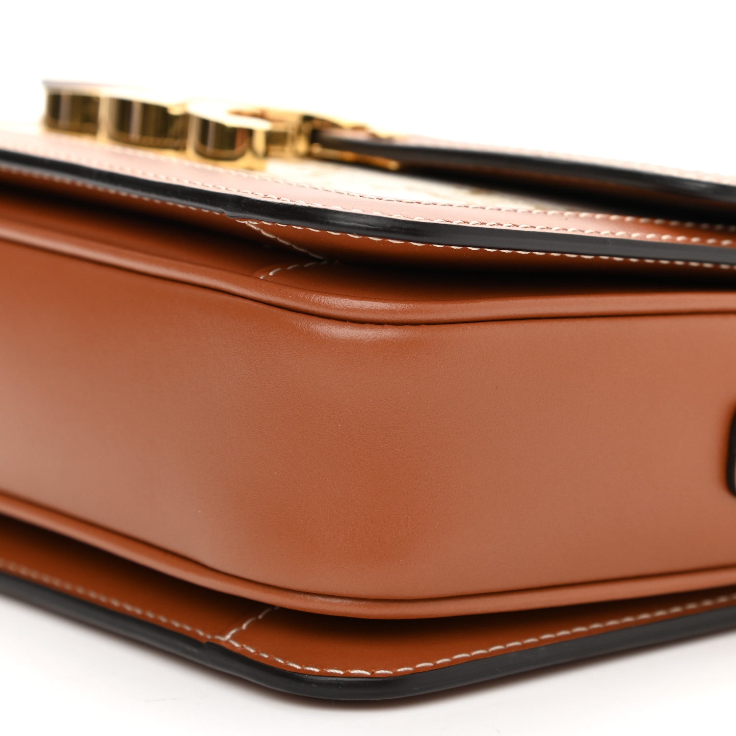 Celine Calfskin Triomphe Canvas Teen Triomphe Bag White 10 of 10