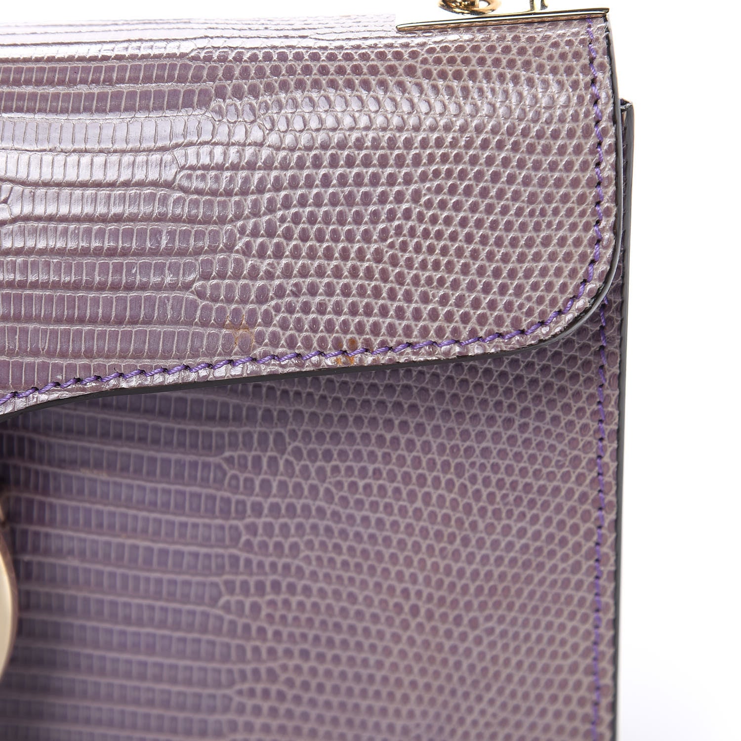 Gucci Lizard 1973 Chain Shoulder Bag Purple 10 of 13