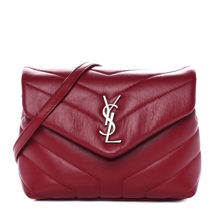Saint Laurent Calfskin Y Quilted Monogram Toy Loulou Crossbody Bag New Lipstick 1 of 14