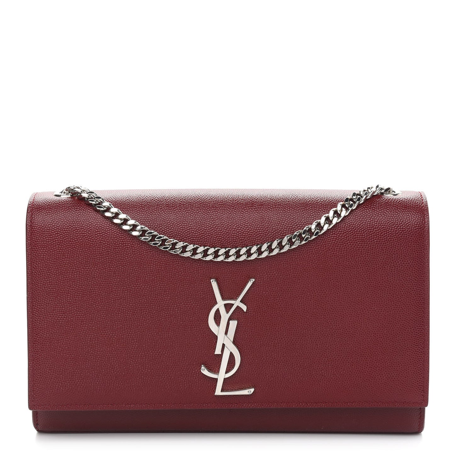 Grain De Poudre Medium Monogram Kate Satchel Dark Red