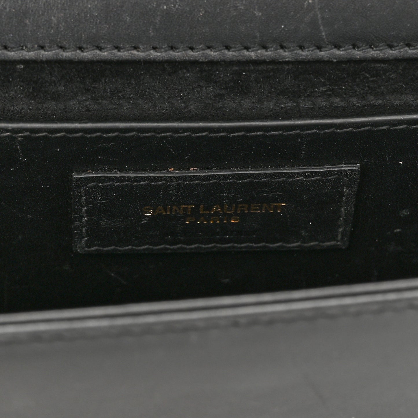 Calfskin Small Classic Monogram Kate Tassel Satchel Black