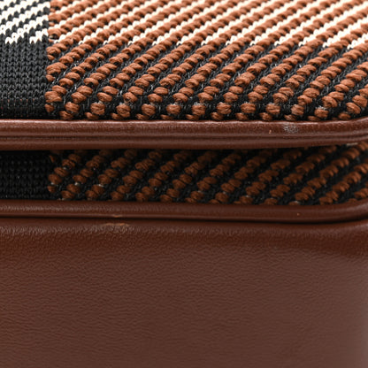 Burberry Calfskin Knit Check Small Lola Bag Dark Birch Brown 20 of 21