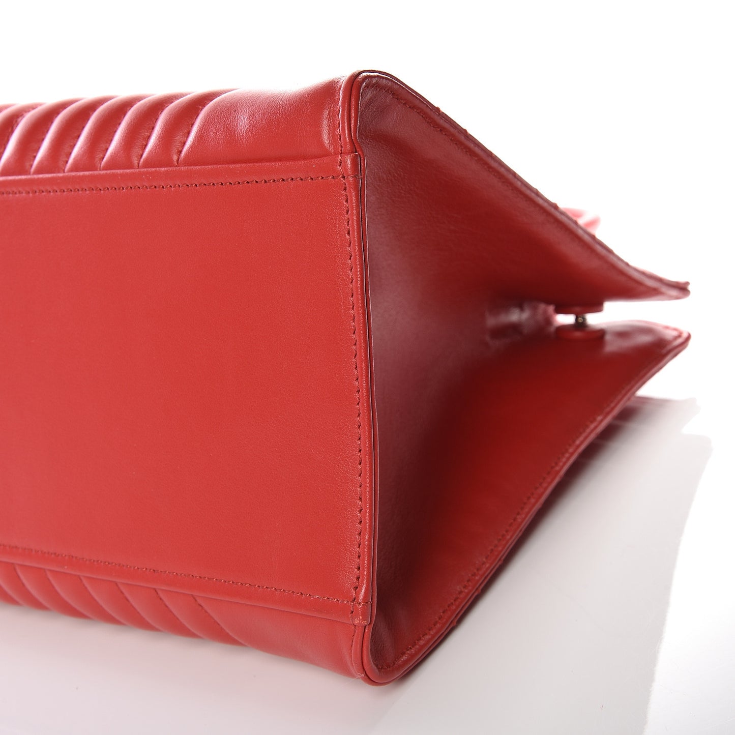 Soft Calfskin Impunture Diagramme Tote Rosso