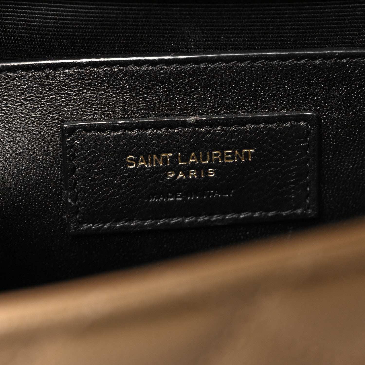 Saint Laurent Grain De Poudre Textured Mixed Matelasse Medium Triquilt Monogram Satchel Dark Latte 6 of 10