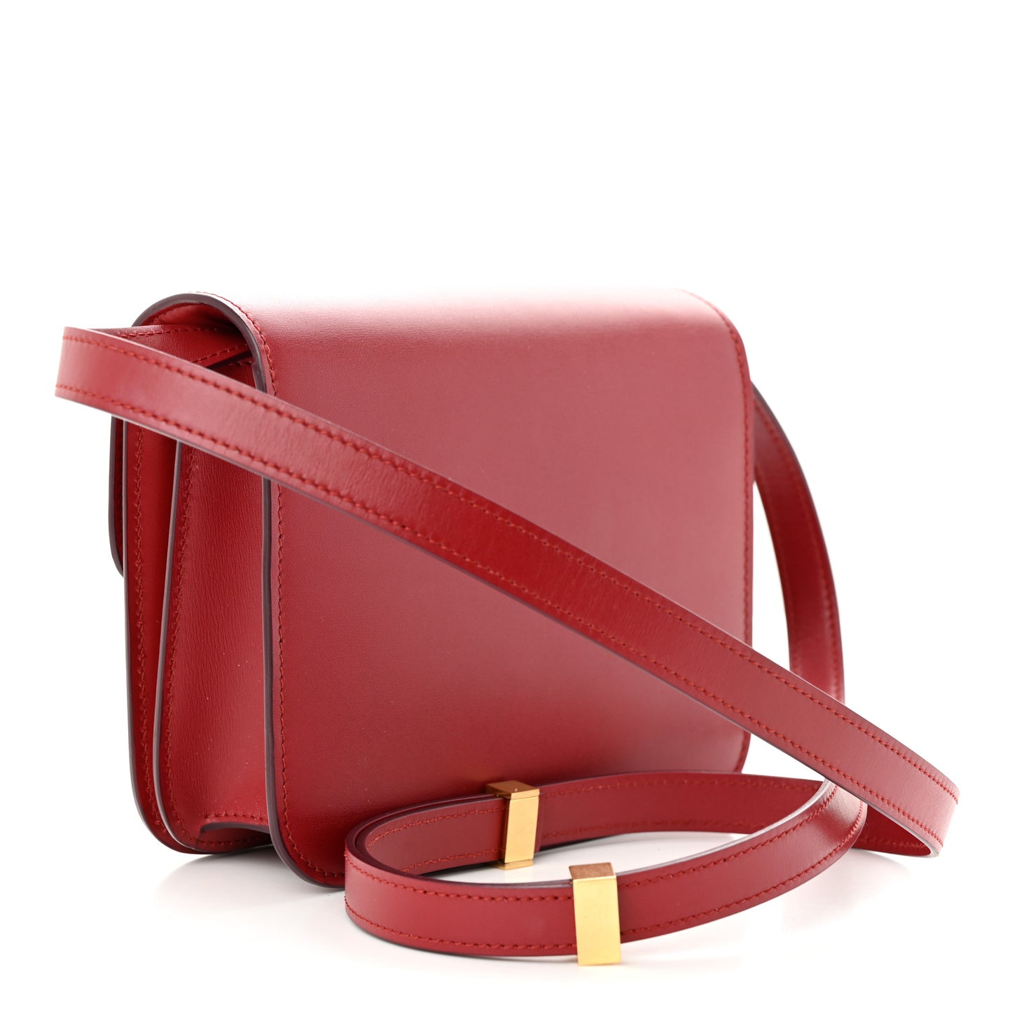 Box Calfskin Teen Classic Box Flap Bag Red