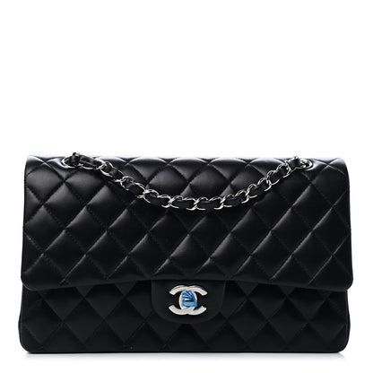 Chanel Lambskin Quilted Medium Double Flap Black 1 of 6