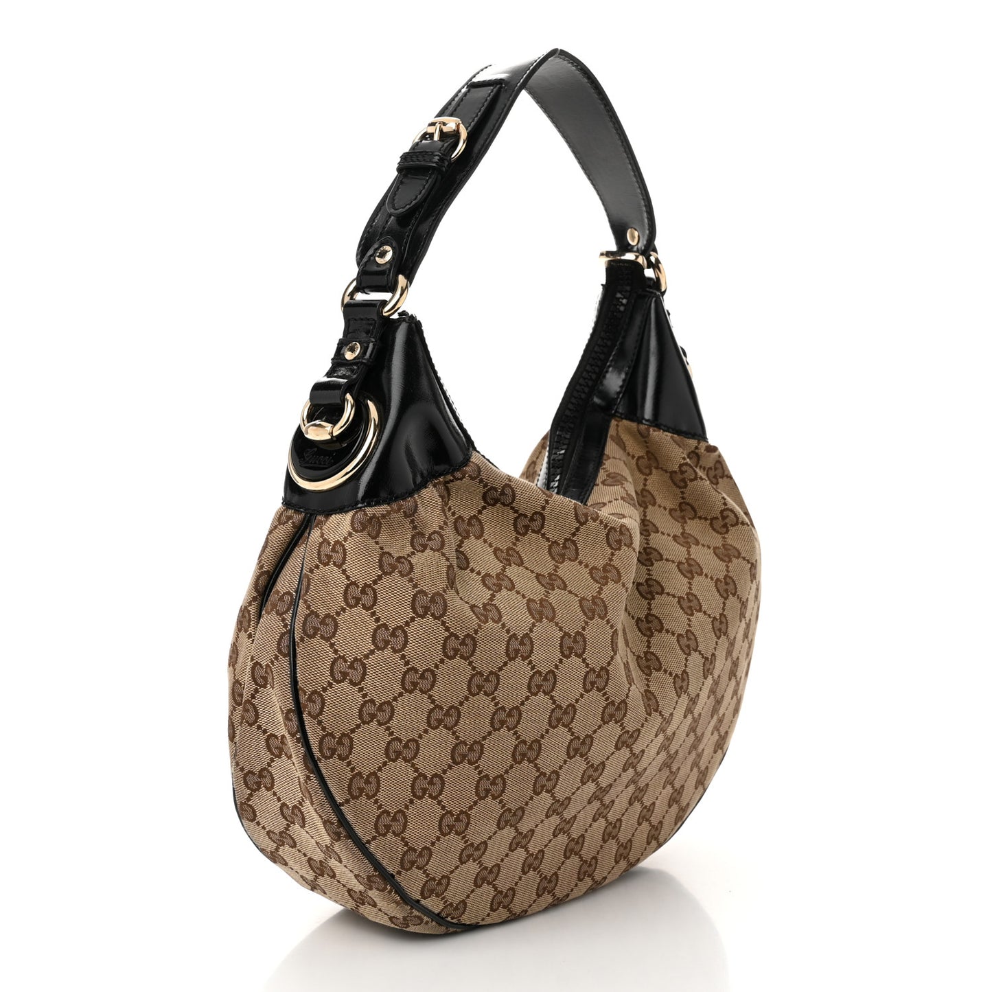Monogram Patent Hobo Black