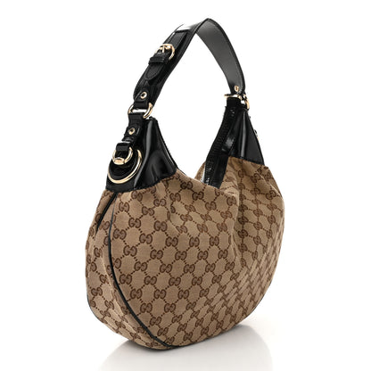 Gucci Monogram Patent Hobo Black 2 of 10