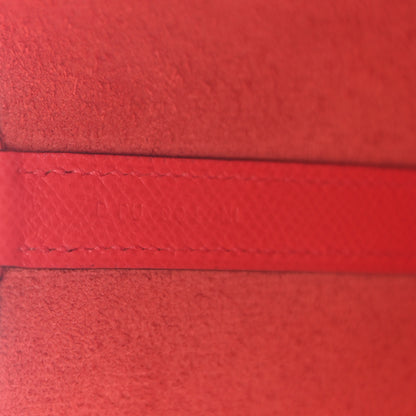 Hermes Epsom Tressage De Cuir Picotin Lock 18 PM Rouge Coeur Bleu du Nord Rouge H 7 of 9