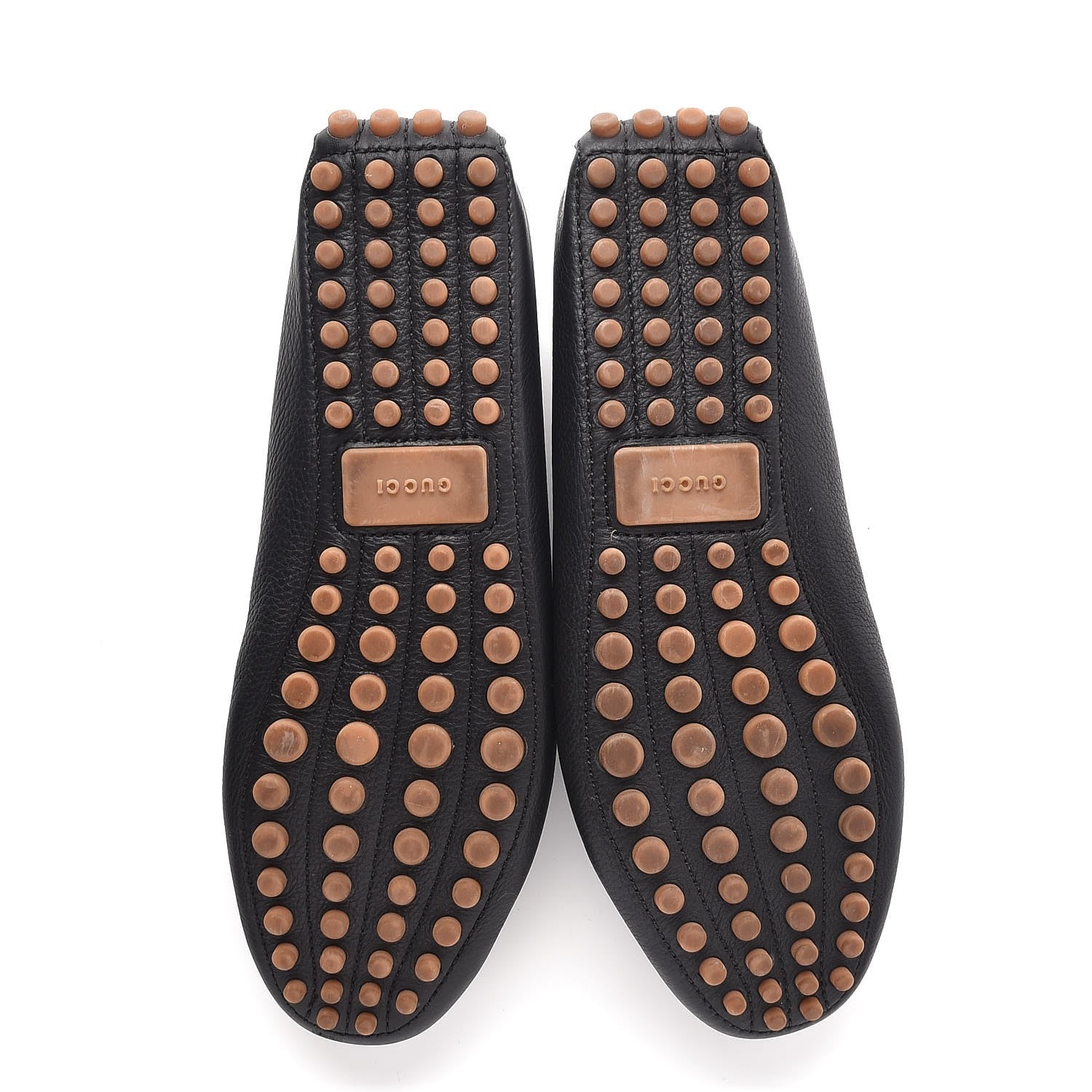 Gucci Hebron Calfskin Womens Bamboo Tassel Driver Loafers 39 Black 7 of 11