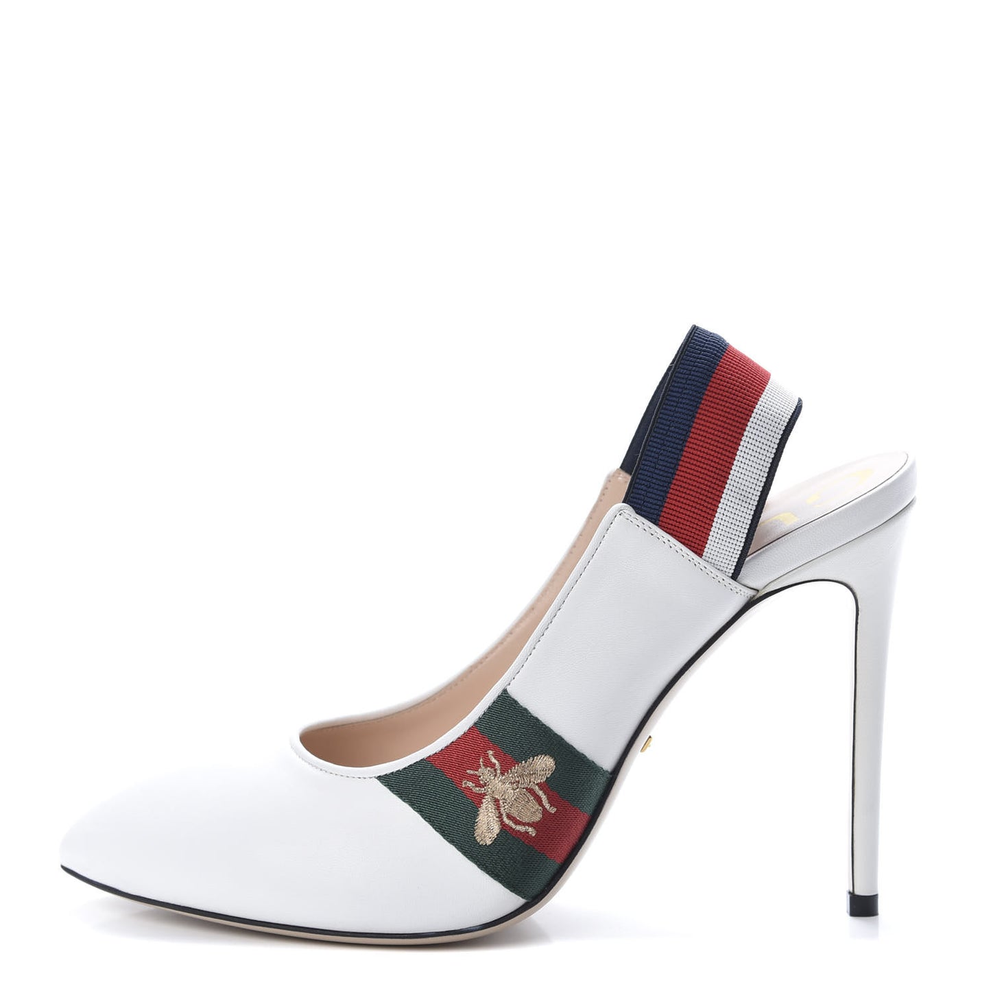 Malaga Kid Web Sylvie High Heel Slingback Pumps 41 White
