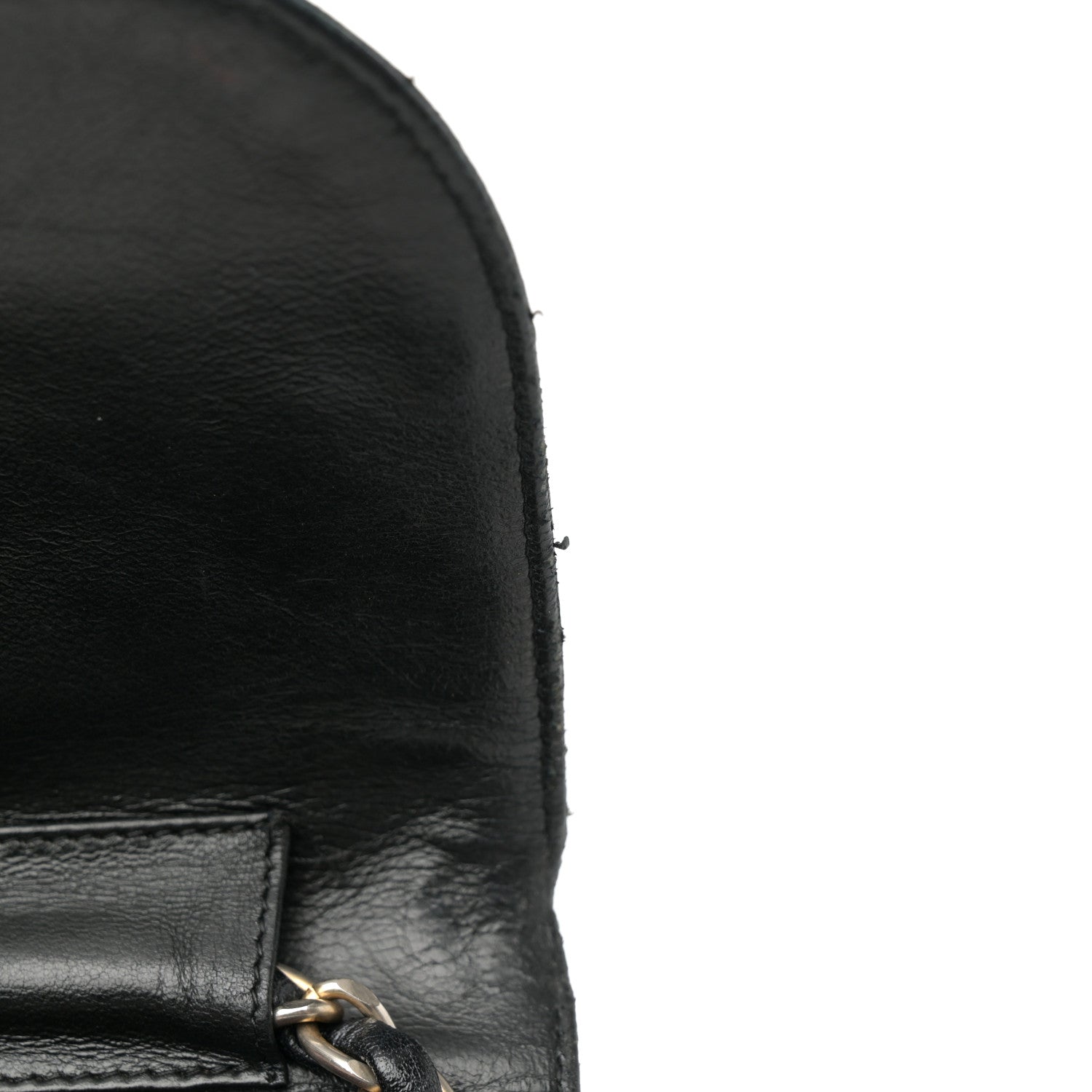 Chanel Lambskin Quilted Medium Round Double Flap Black 11 of 19