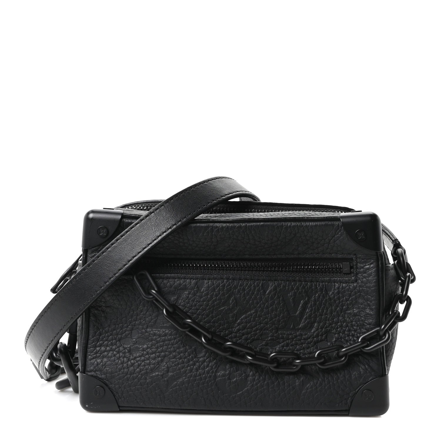 Louis Vuitton Taurillon Monogram Mini Soft Trunk Black 1 of 9