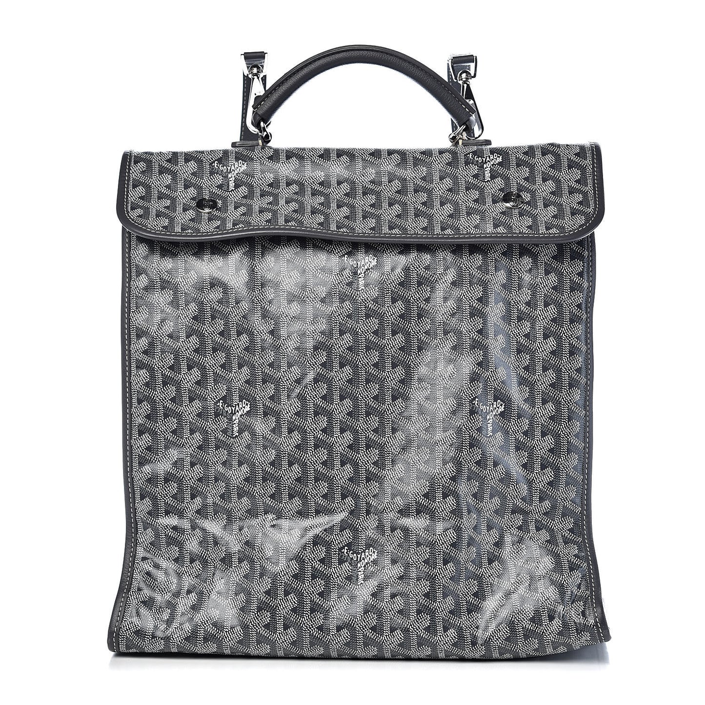 Goyardine Saint Leger Soft Briefcase Backpack Grey