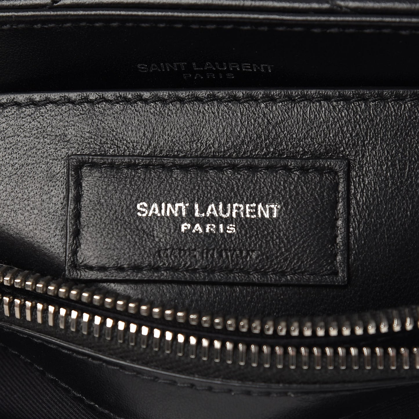 Calfskin Y Quilted Monogram Small Loulou Chain Satchel Black