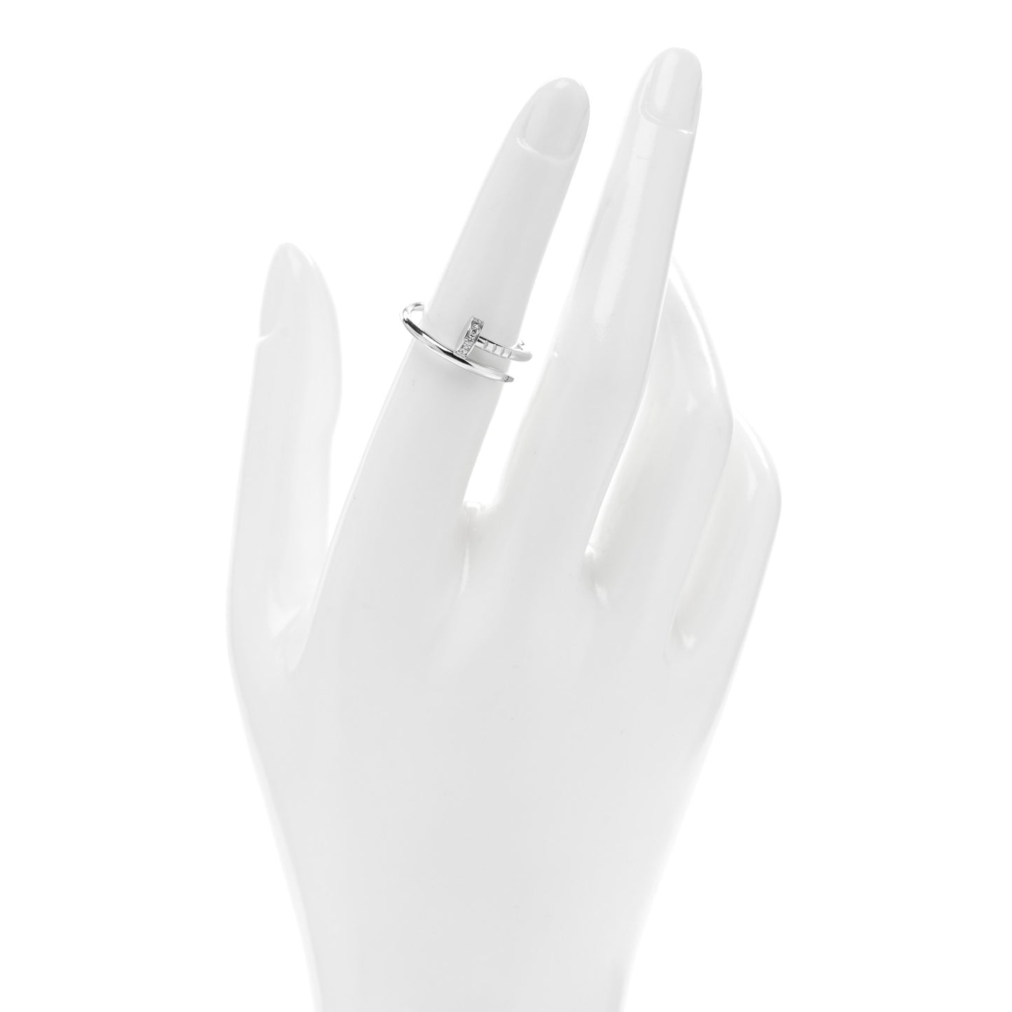 18K White Gold Diamond Small Juste Un Clou Ring 52 6