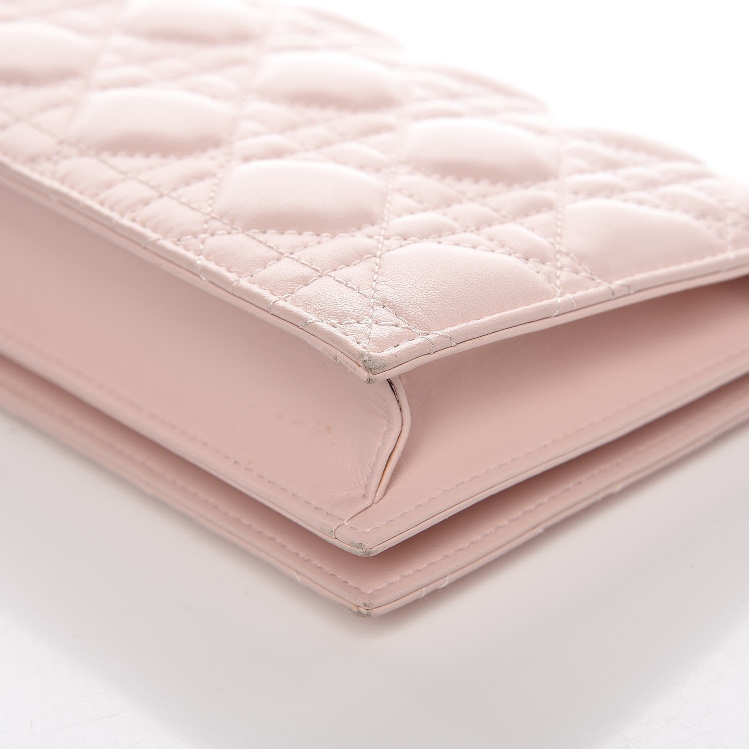 Christian Dior Lambskin Cannage Lady Dior Convertible Clutch Pink 11 of 11