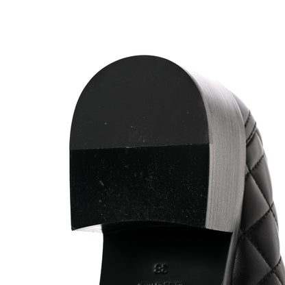 Chanel Lambskin Quilted CC Heart Loafers 38 Black 9 of 16
