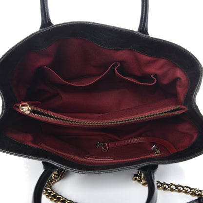 Chanel Glazed Caviar Quilted Small Shiva Tote Black 6 of 11