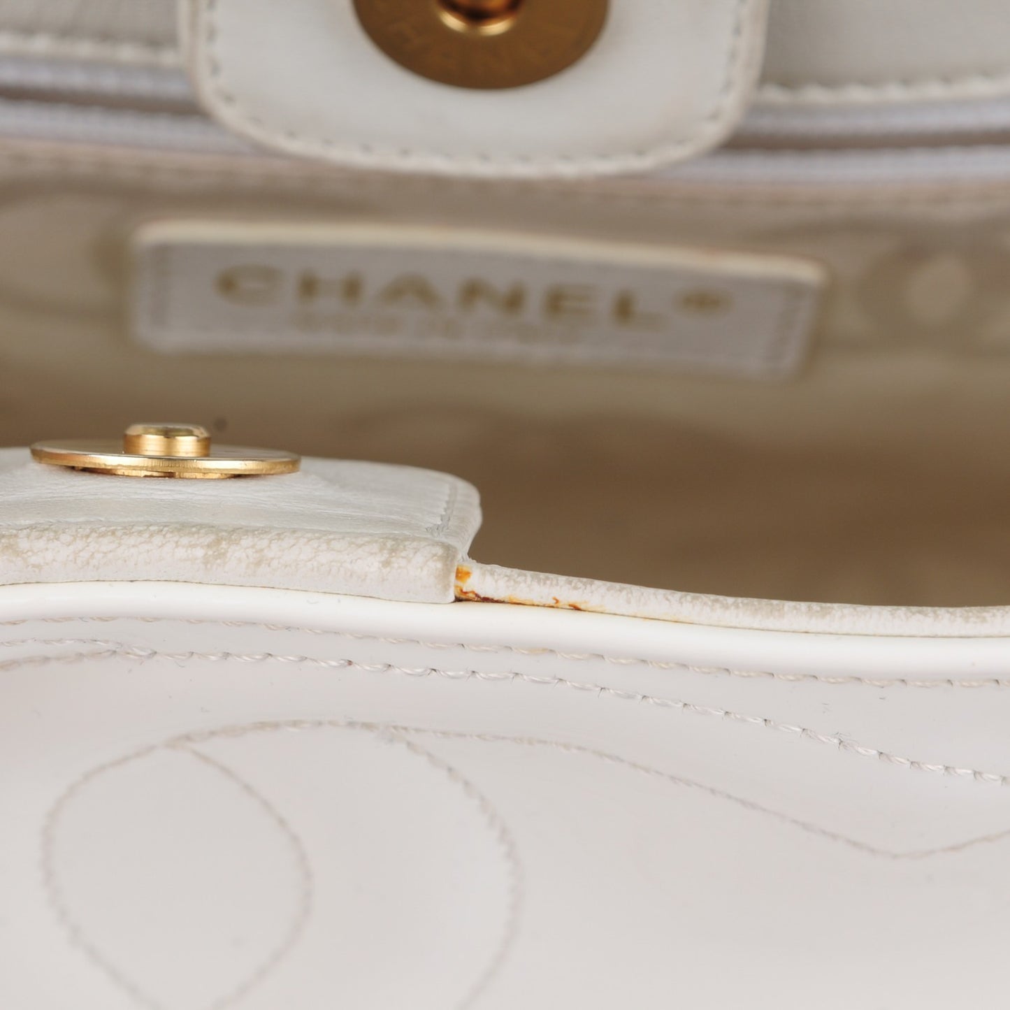 Patent CC Tote White