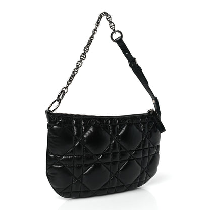 Christian Dior Calfskin Macrocannage Mini Dior Caro Tulip Bag Black 3 of 9