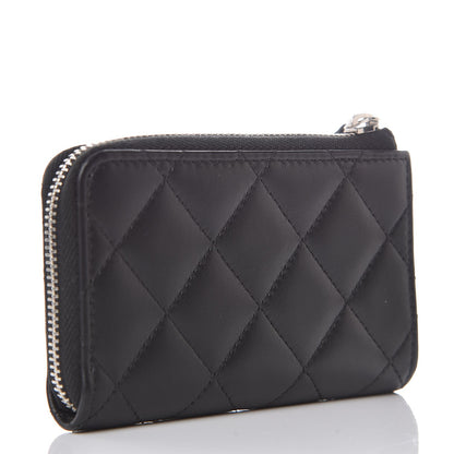 Chanel Lambskin Quilted Key Holder Case Black 3 of 8