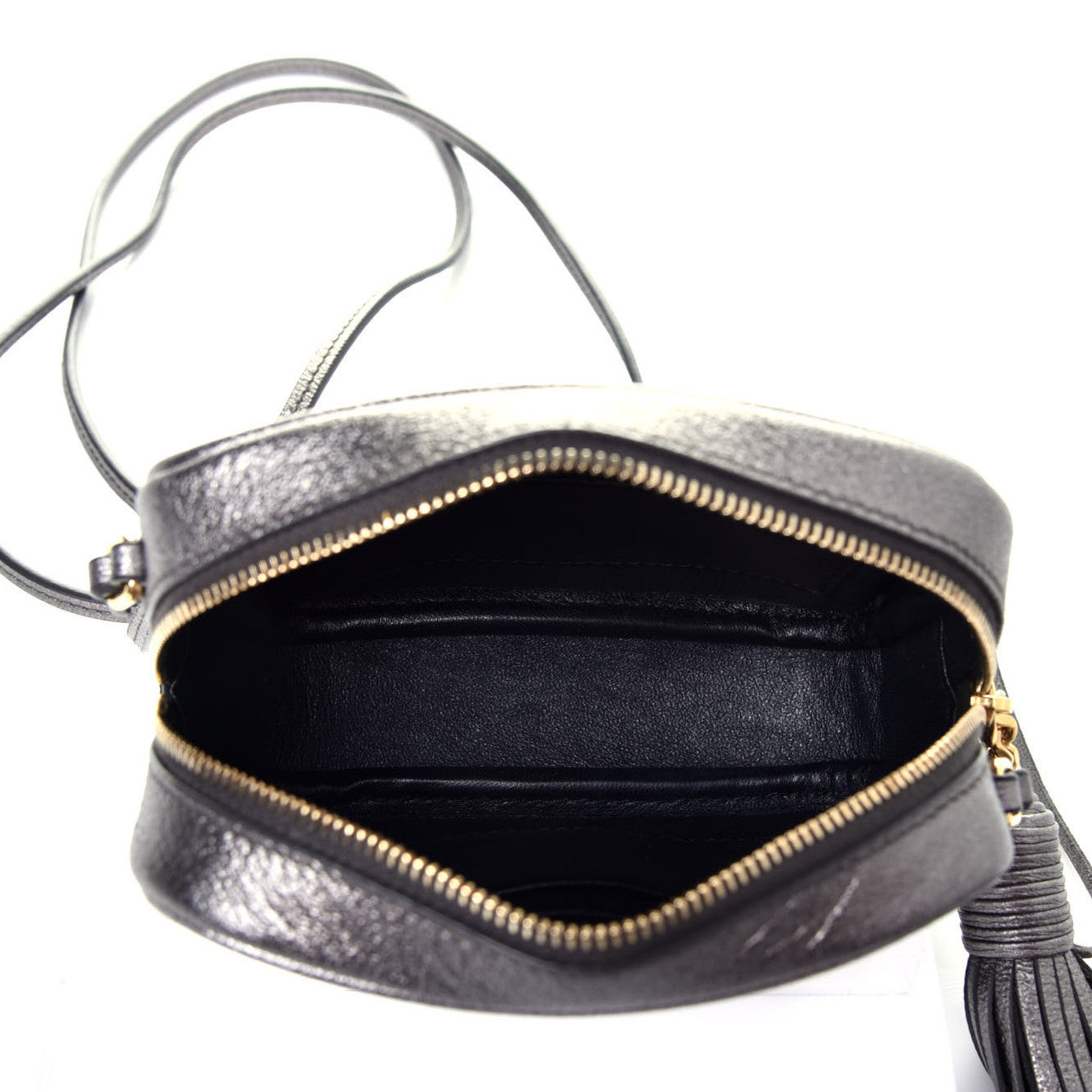 Metallic Calfskin Monogram Blogger Bag Lapis