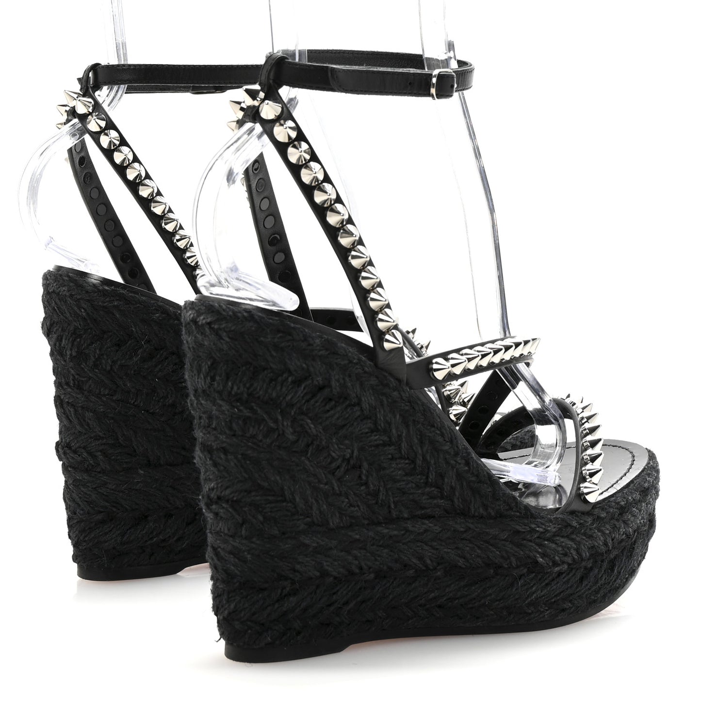 Patent Mafaldina 120 Wedge Sandals 37 Black