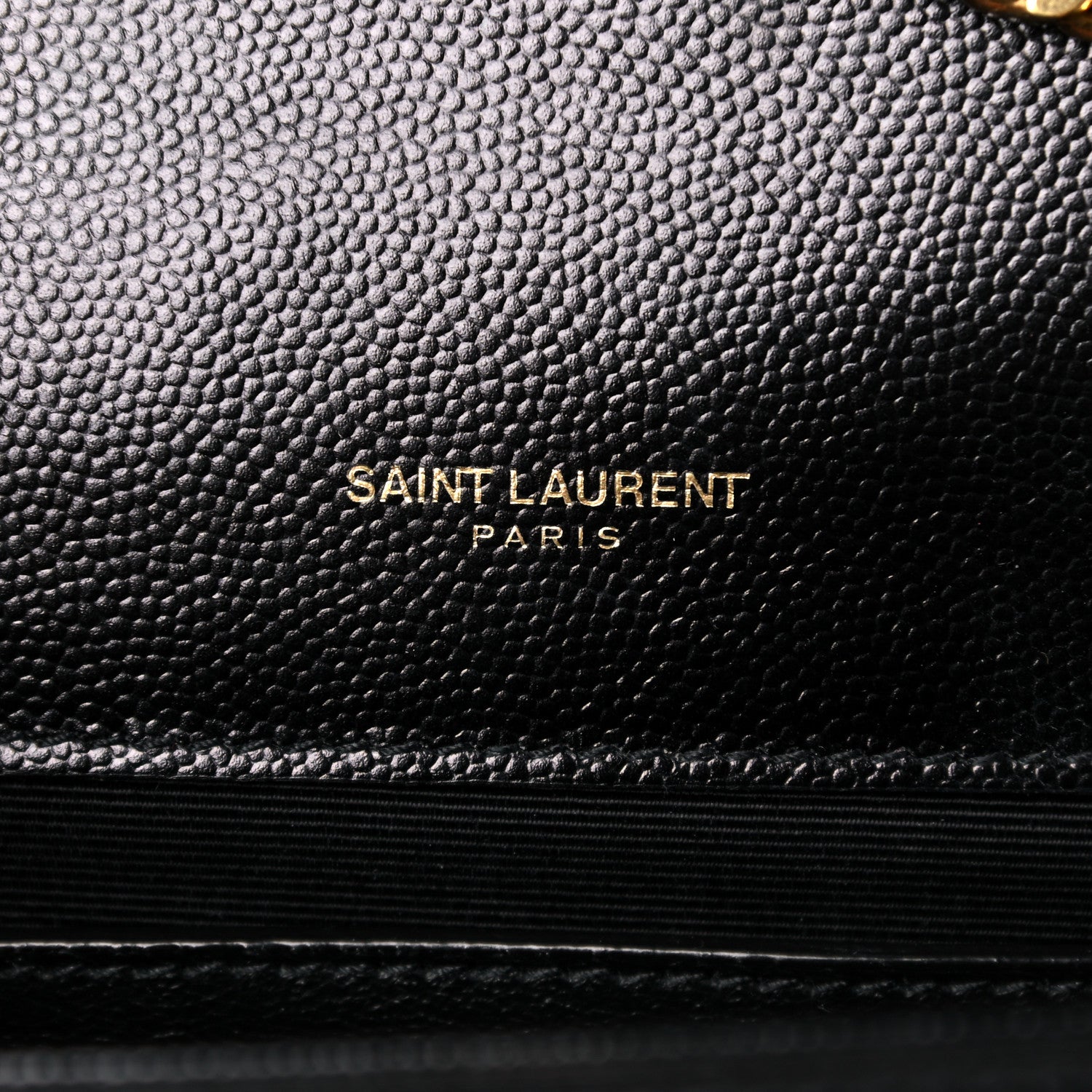 Saint Laurent Grain De Poudre Small Monogram Kate Satchel Black 6 of 10