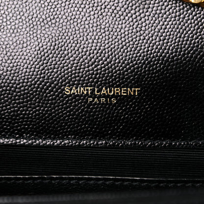 Saint Laurent Grain De Poudre Small Monogram Kate Satchel Black 6 of 10