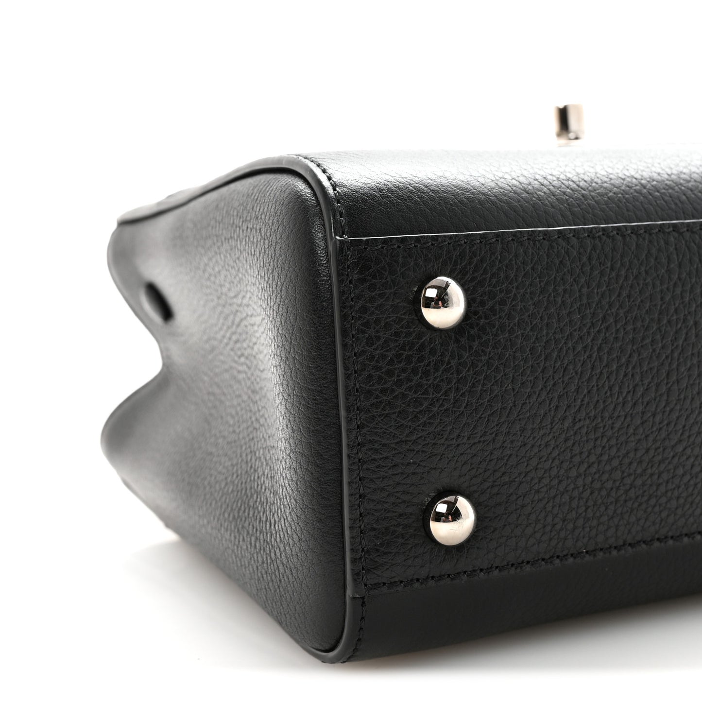 Grained Calfskin Mini Neo Executive Shopper Tote Black