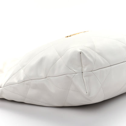 Chanel Shiny Calfskin Quilted Small Chanel 22 White 10 of 13