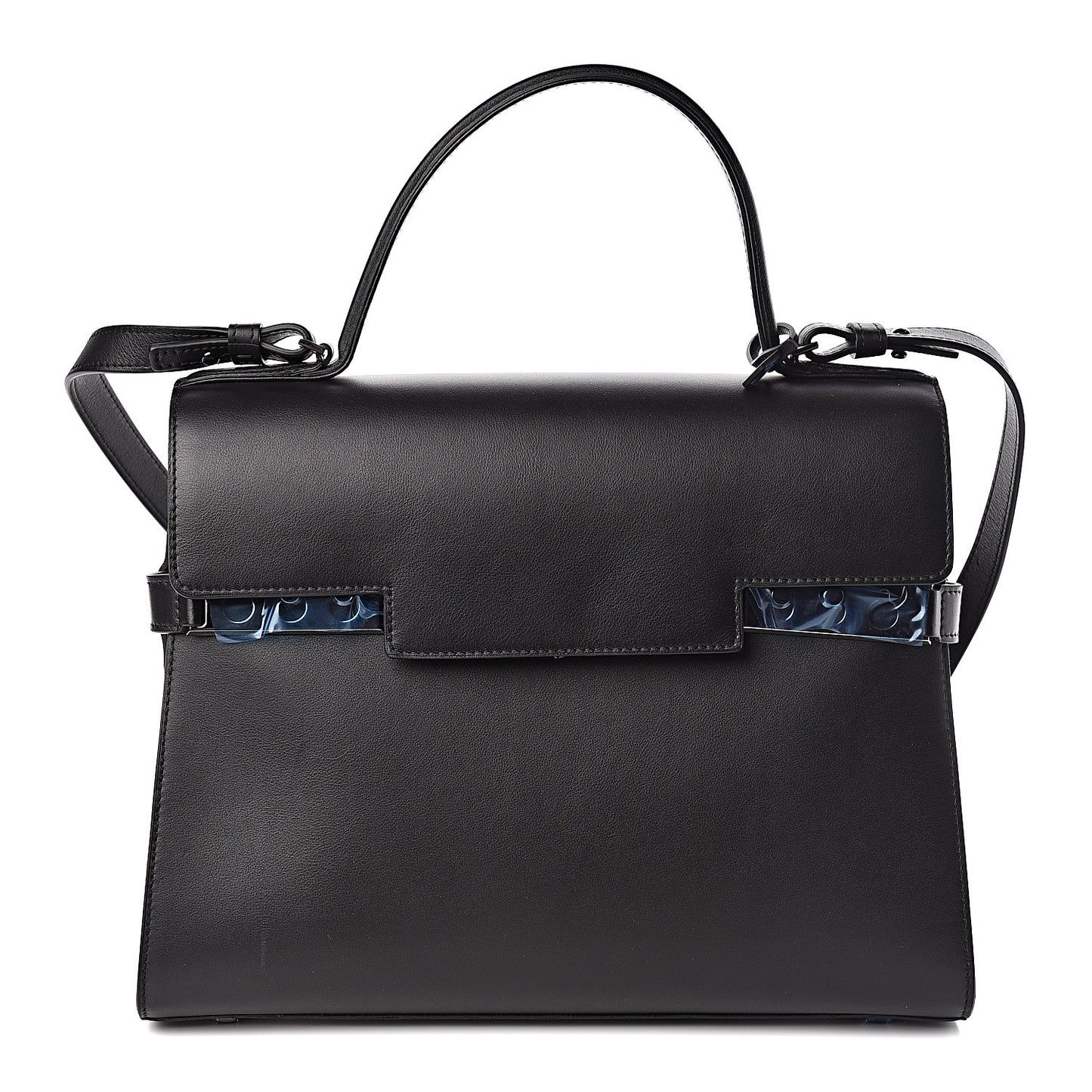 Smooth Calfskin GM Tempete Satchel Black