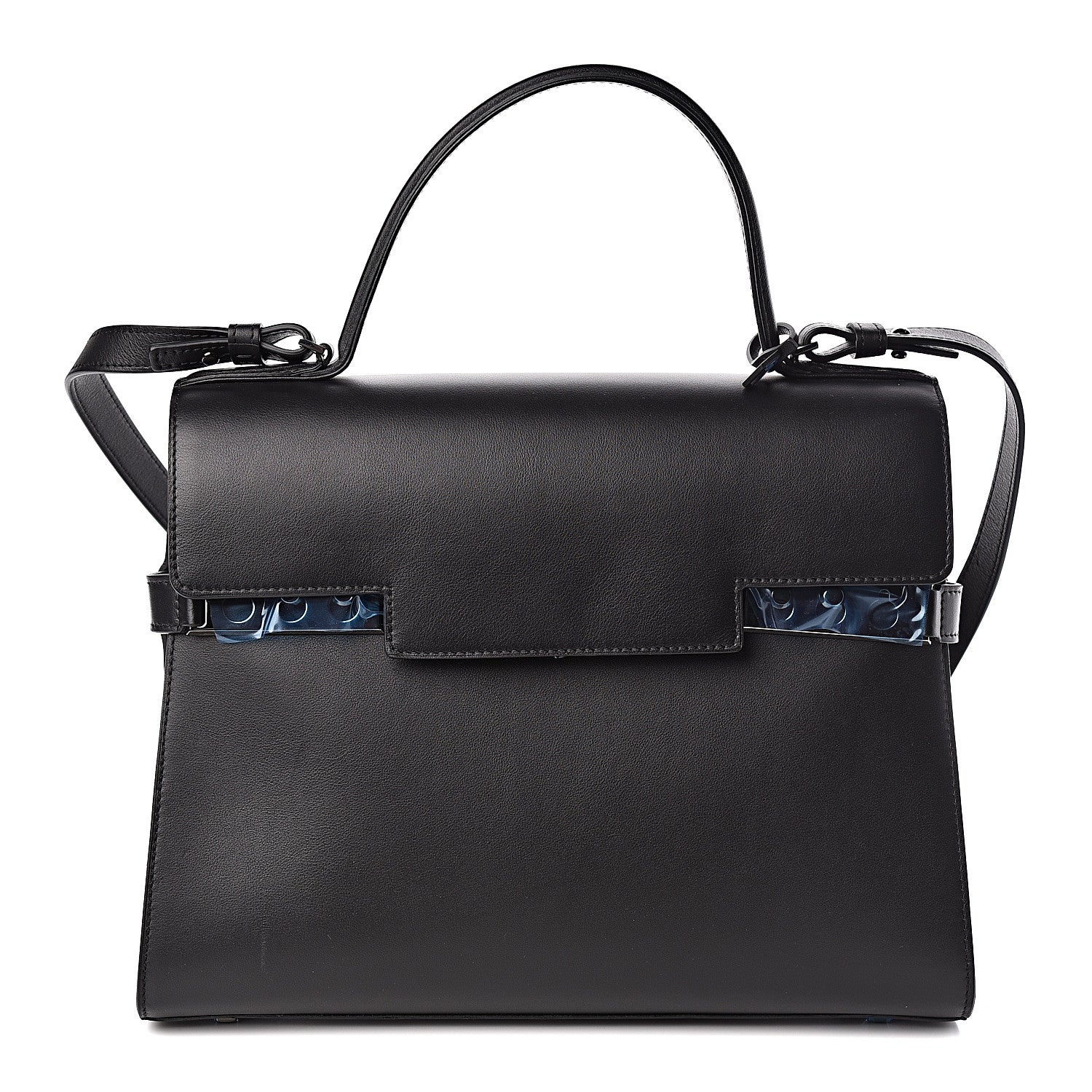 Delvaux Smooth Calfskin GM Tempete Satchel Black 1 of 11