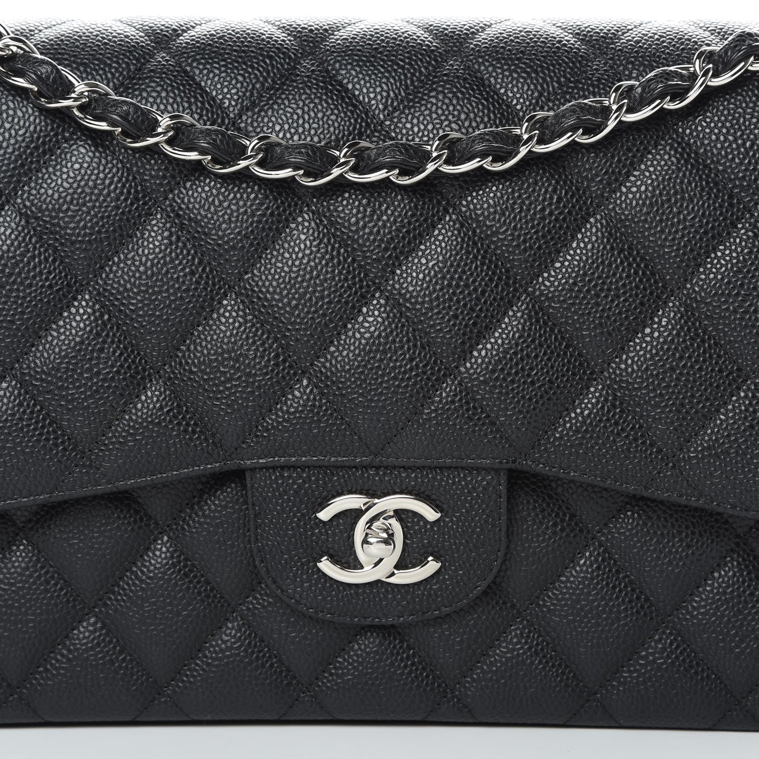 Chanel Caviar Quilted Jumbo Double Flap Black 8 of 10