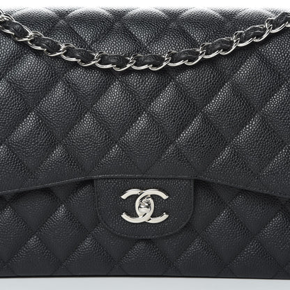 Chanel Caviar Quilted Jumbo Double Flap Black 8 of 10