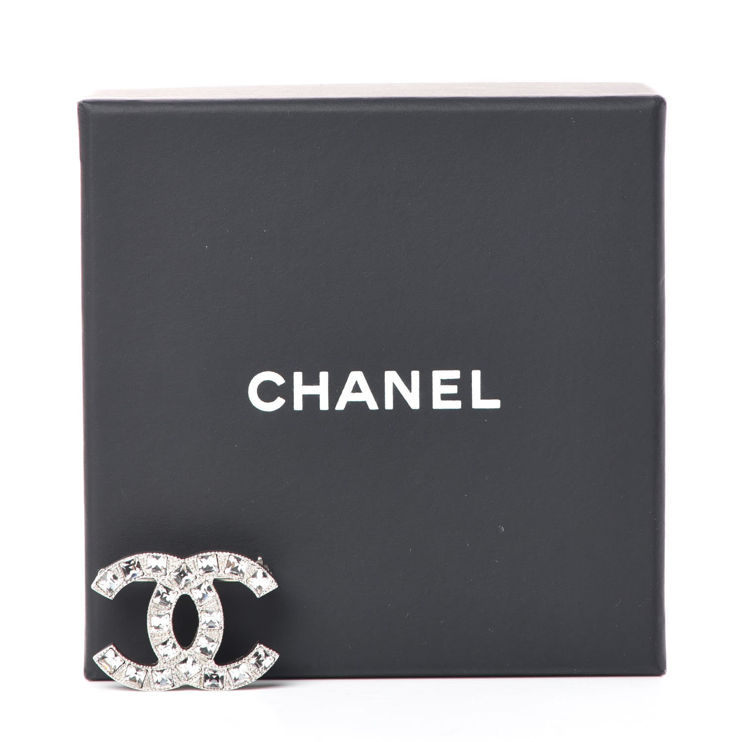 Chanel Crystal CC Brooch Silver 5 of 5