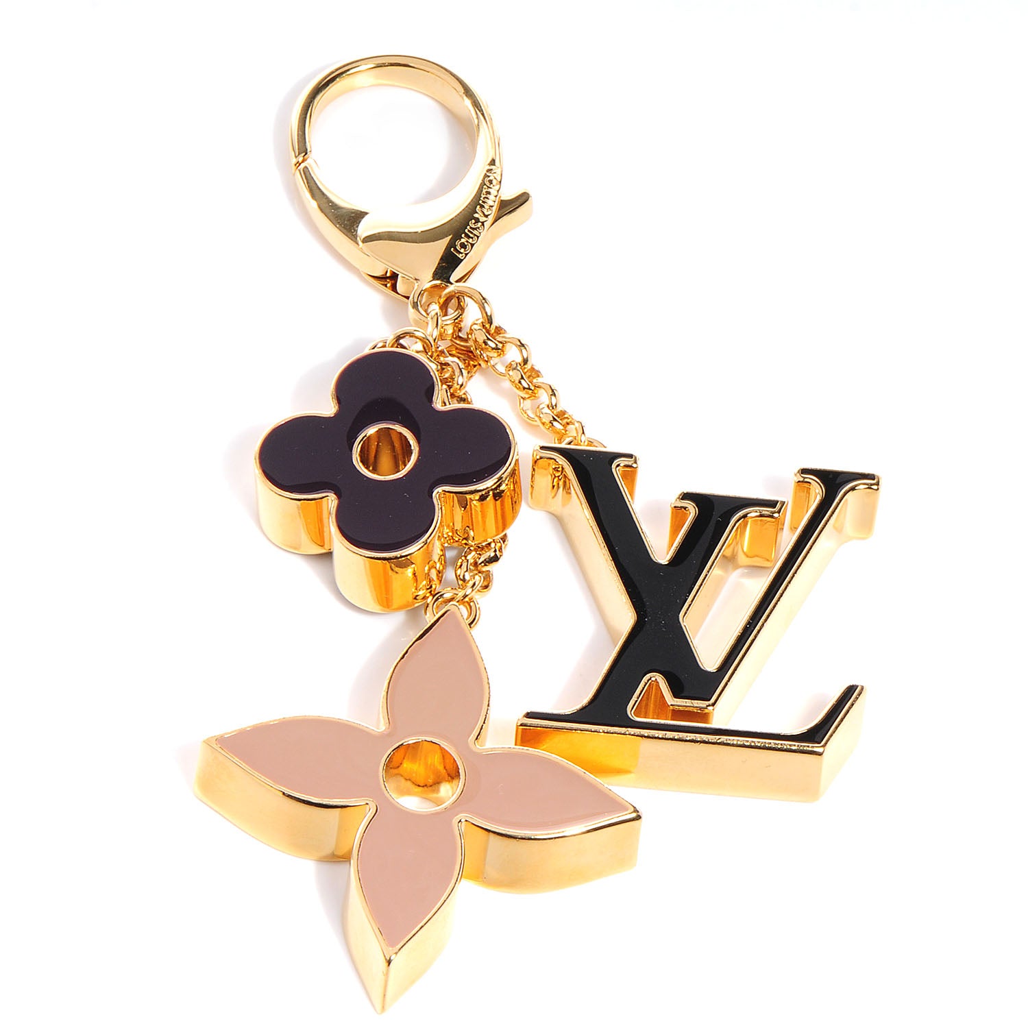 Louis Vuitton Fleur De Monogram Bag Charm Dore 1 of 7