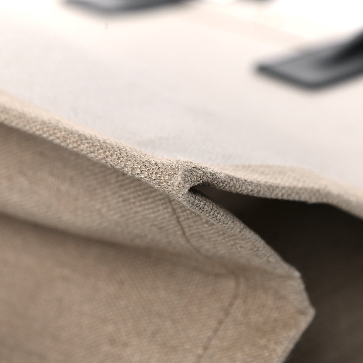 Linen Calfskin Rive Gauche Tote Optic White