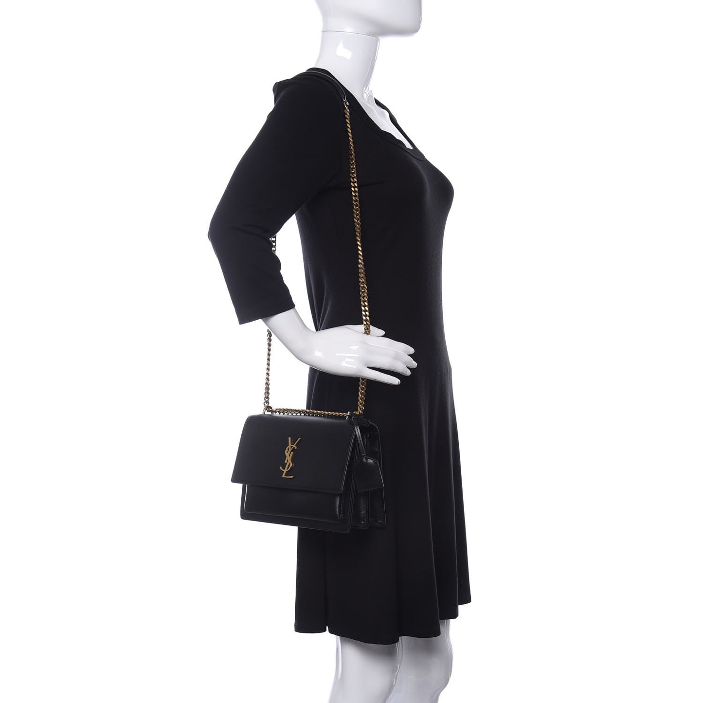 Calfskin Medium Monogram Sunset Black