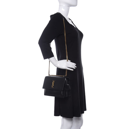 Saint Laurent Calfskin Medium Monogram Sunset Black 2 of 11